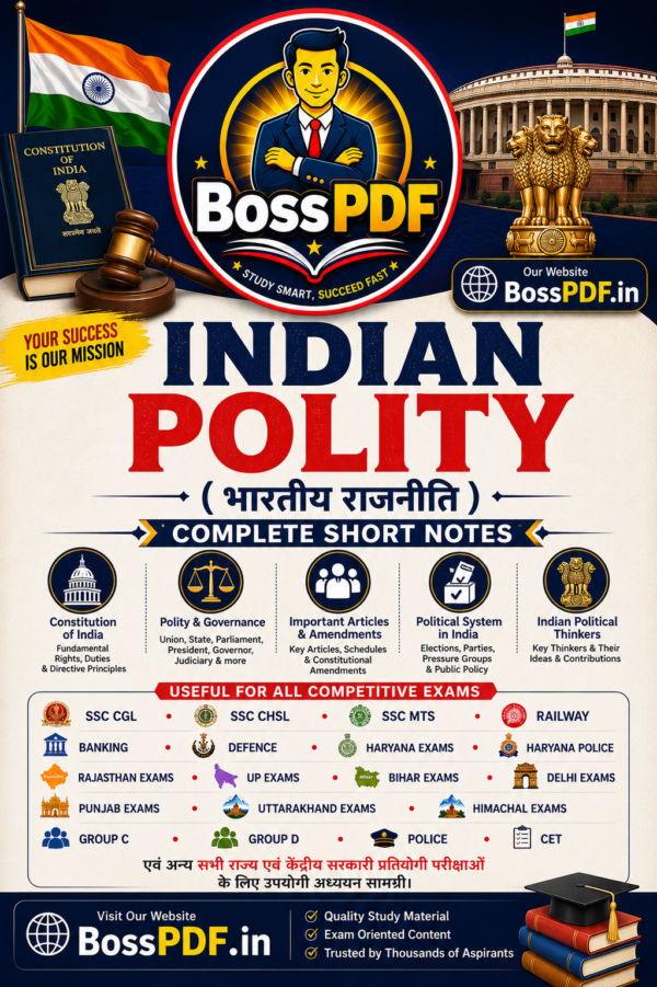 Indian Polity (भारतीय राजव्यवस्था) Notes