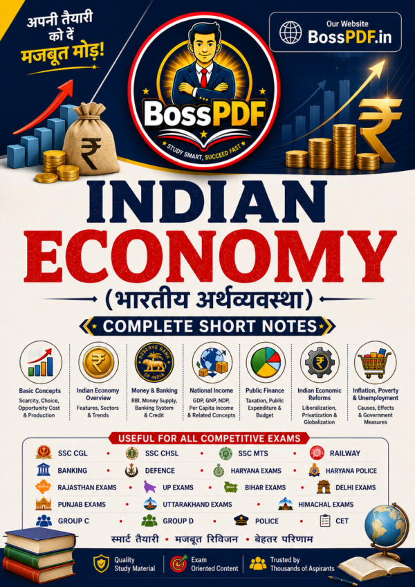 Indian Economy (भारतीय अर्थव्यवस्था) Notes