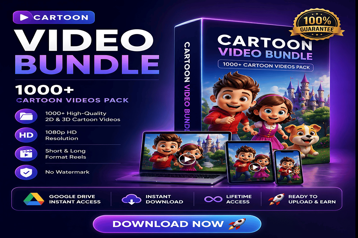 2000+ Ready-to-Upload 2D & 3D Cartoon Videos - Image 2